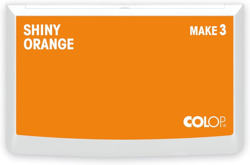 Colop Make Series, Ink Stamp Pads, with Non-Toxic Premium Ink, Water-Based Acid-Free (Shiny Orange, Make 3-3-1/2" x 6-1/4") - Image 1